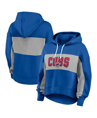 Women's Fanatics Royal Chicago Cubs Filled Stat Sheet Pullover Hoodie