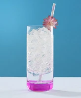 JoyJolt Hue Colored Highball Glasses, Set of 6