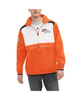 Men's Tommy Hilfiger Orange, White Denver Broncos Carter Half-Zip Hooded Top