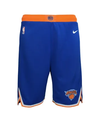 Big Boys Nike Blue New York Knicks Icon Edition Mesh Performance Swingman Shorts