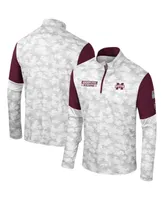 Men's Colosseum Camo Mississippi State Bulldogs Oht Military-Inspired Appreciation Tomahawk Quarter-Zip Windshirt