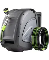 Earthwise Power Tools by alm Modern Retractable Hose Reel, Black