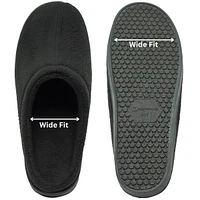 Alpine Swiss Mens Memory Foam Fleece Clog Slippers Wide Warm Slip On House Shoes