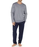 Men's Cotton Comfort Long Sleeve Pajamas Set