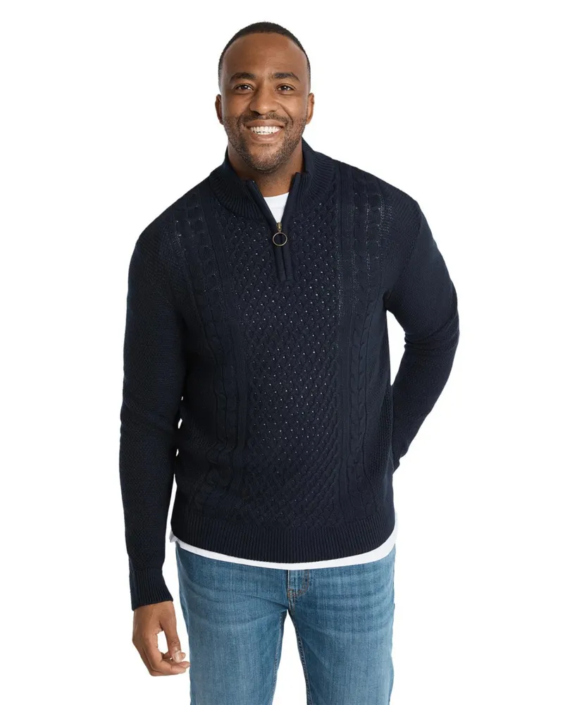 Johnny Bigg Men's Gibson Cable Half Zip Sweater