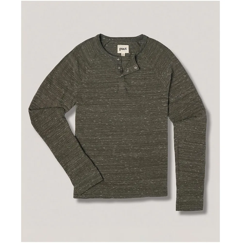 Pact Organic Cotton The Mix Long Sleeve Henley Tee