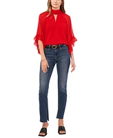 Vince Camuto Cutout Flutter-Sleeve Top