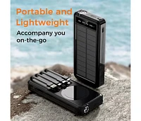 Alpha Digital Outdoor Power Bank- 10,000mAh with Solar Panel & Wireless Charging