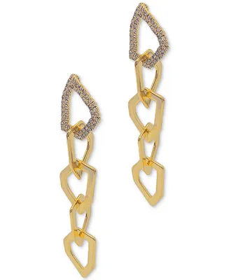 Adornia 14k Gold-Plated Organic Link Drop Earrings