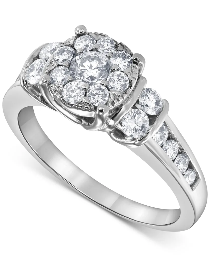 Platinum Engagement Ring ~ Spa Halo Design pave set - Hatton Garden Jeweller