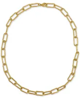 Adornia 14k Gold-Plated Wide Chunky Paperclip Chain 18" Necklace