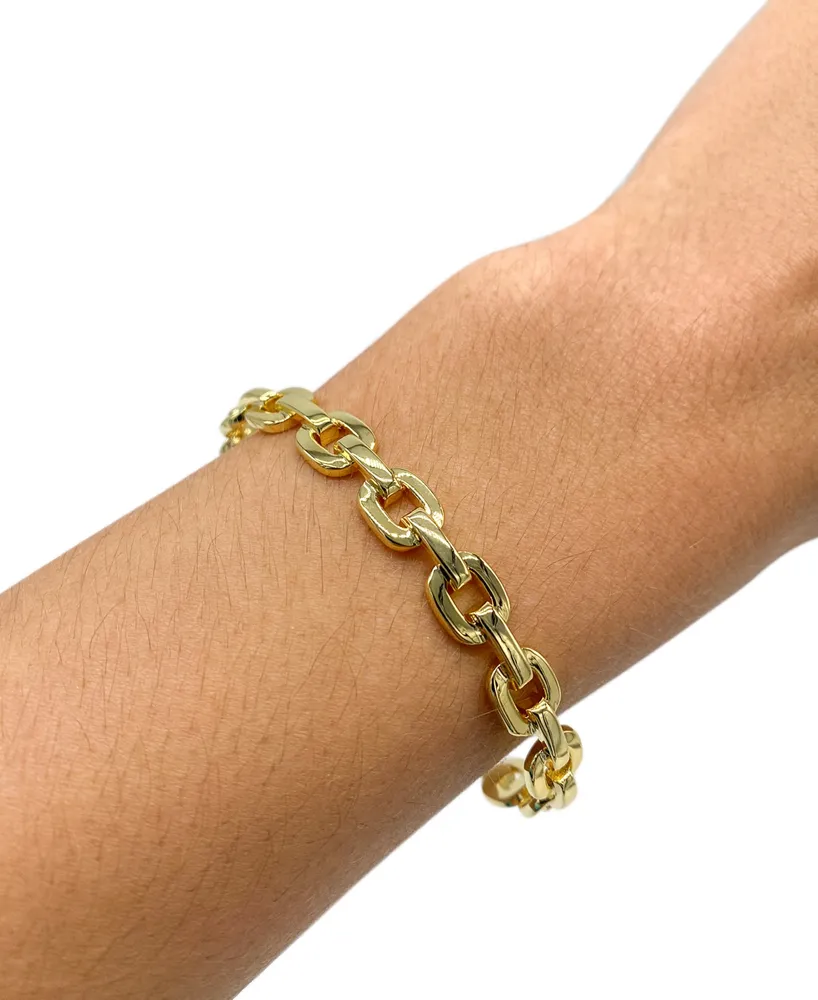 Adornia 14k Gold-Plated Chain Link Cuff Bracelet