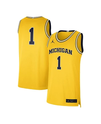 Jordan Men's #1 Michigan Wolverines Limited Authentic Jersey