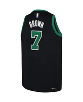 Big Boys Jordan Jaylen Brown Black Boston Celtics Swingman Jersey - Statement