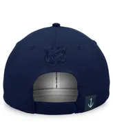 Men's Fanatics Deep Sea Blue Seattle Kraken Authentic Pro Road Side Logo Adjustable Hat