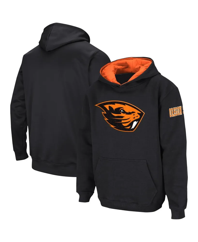 Big Boys Colosseum Black Oregon State Beavers Big Logo Pullover Hoodie