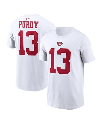 Men's Nike Brock Purdy White San Francisco 49ers Player Name and Number T-shirt