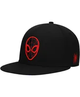 Men's Black Marvel Spiderman Logo Elements Fitted Hat