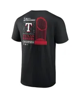 Men's Fanatics Black Texas Rangers 2023 World Series Champions Signature Roster T-shirt