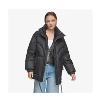 Andrew Marc Women's Strela soft, airy cire coated shell 's puffer jacket