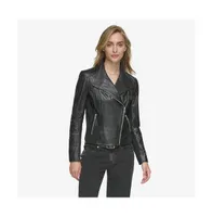 Women's Minowa Asymmetrical Moto Leather Jacket