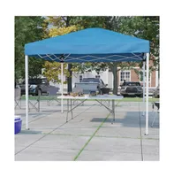 Outdoor Event/Tailgate Tent Set With Pop Up Event Canopy And Carry Bag Bi-Fold Table Carrying Handle