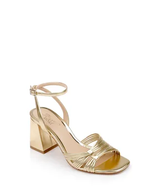 Jewel Badgley Mischka Women's Michelle Evening Block Heel Sandals