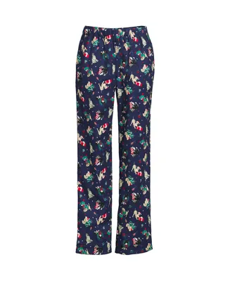 Lands' End Women's Print Flannel Pajama Pants