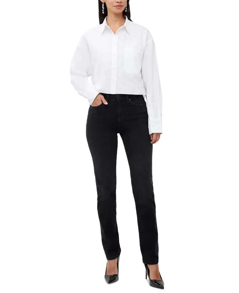French Connection Women's Alissa Cotton Cropped Shirt - Linen