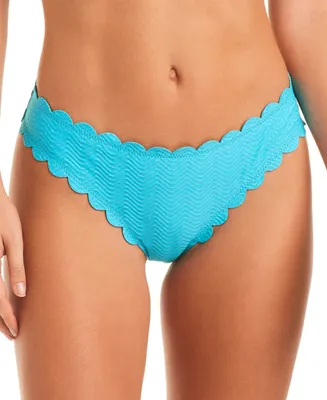Jessica Simpson Women's Scalloped-Edge Bikini Bottoms