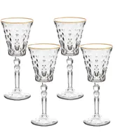 Lorren Home Trends Marilyn Gold-Tone Wine Goblets