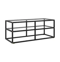 Tv Stand Black with Tempered Glass 39.4"x15.7"x15.7"