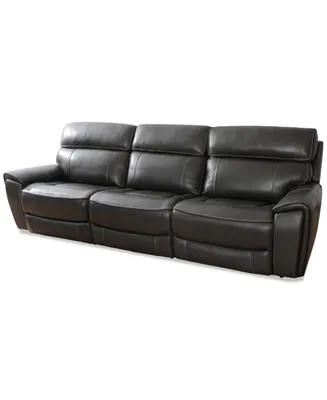 Hutchenson 115" 3-Pc. Zero Gravity Leather Sofa with 2 Power Recliners, Created for Macy's