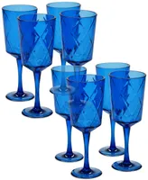 Certified International Cobalt Blue Diamond Acrylic 8-Pc. All