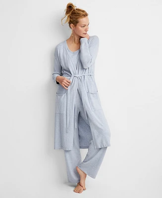 State of Day Women's Long Sweater Knit Layering Robe, Created for Macy's