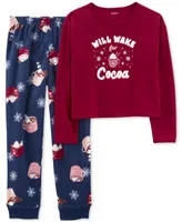 Carter's Little Girls Will Wake for Cocoa Pajamas, 2 Piece Set