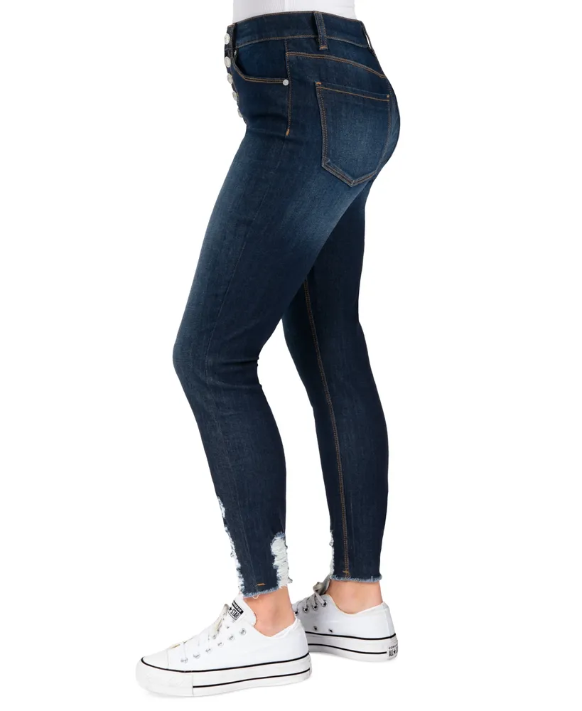 Indigo Rein Juniors' Curvy High Rise Skinny Ankle Jeans