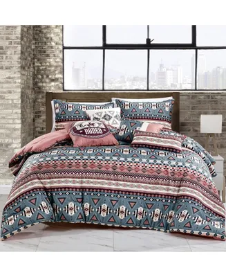 MarCielo 7 Pcs Bedding Comforter Set West Boy- King