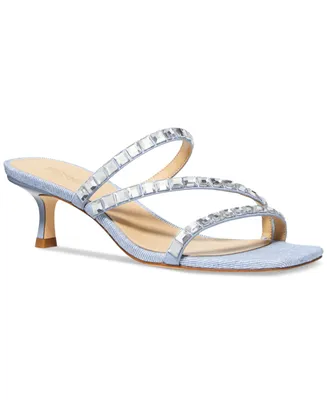 Michael Kors Women's Celia Embellished Kitten-Heel Slide Sandals
