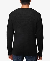 X-Ray Men's Crewneck Mixed Texture Sweater