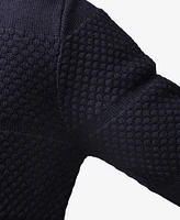 X-Ray Men's V-Neck Honeycomb Knit Sweater