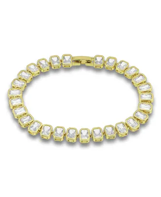 Macy's Cubic Zirconia 6mm X 4mm Baguette Stones Bracelet