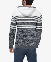 X-Ray Men's Stripe Pattern Hooded Sweater