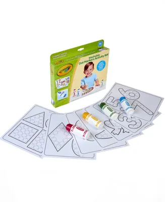 Crayola Washable Dot Markers Activity Set, 30 Toddler Coloring Pages 4 Washable Markers