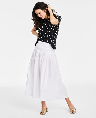 On 34th Women's Cotton Poplin Maxi Skirt, Created for Macy's