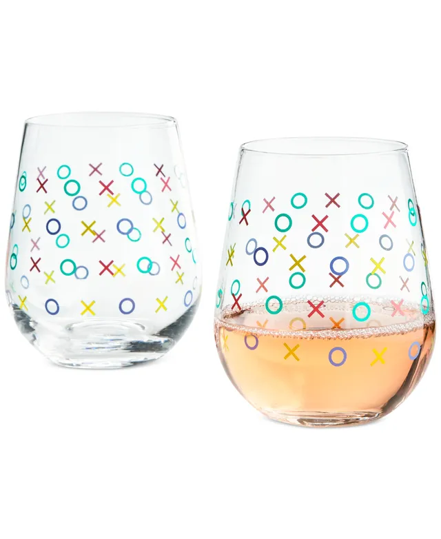 The cellar Southwest Acrylic Cactus Margarita Glasses, Set of 2, Created for Macy's - Blue