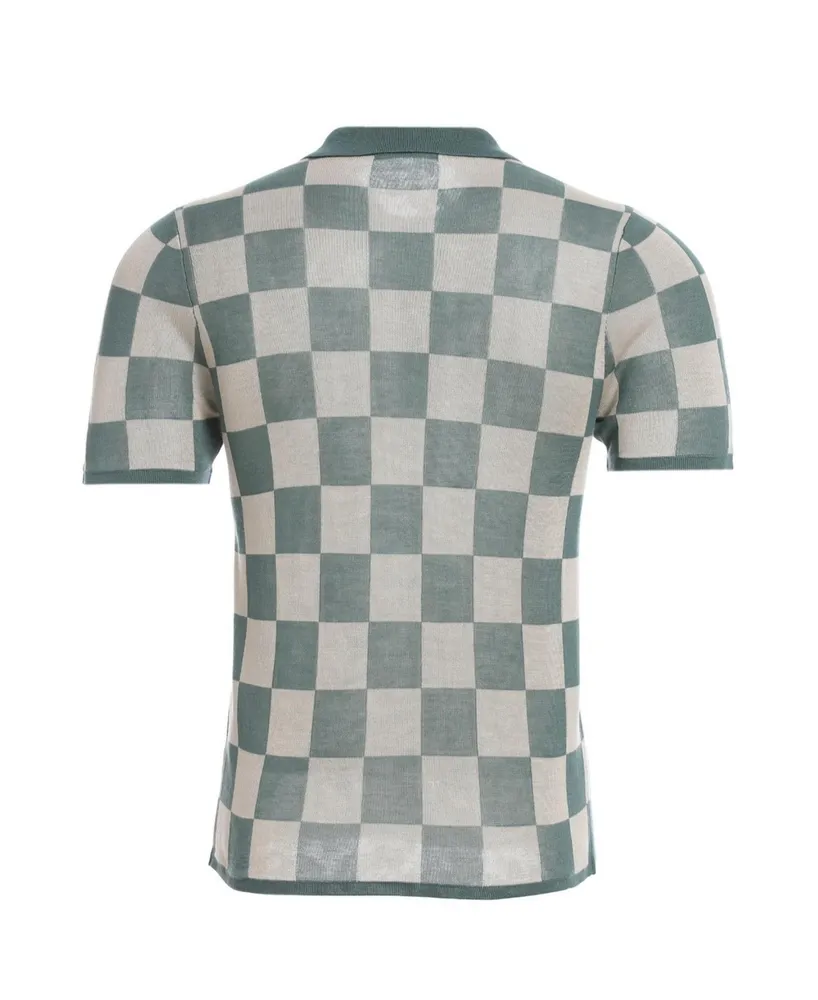 Bellemere Men's Checkered Tencel Polo Shirt