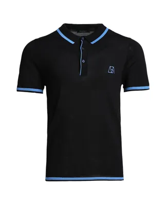 Bellemere Men's Tencel Polo Shirt with Stripe Detail