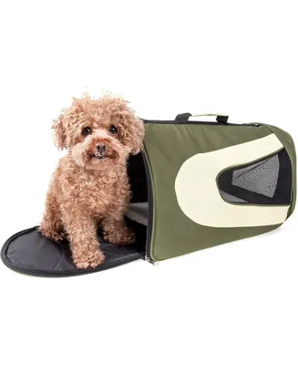 Pet Life Airline Approved Folding Zippered Sporty Mesh Carrier
