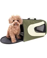 Pet Life Airline Approved Folding Zippered Sporty Mesh Carrier